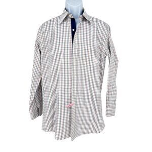 Paul Fredrick Men's SZ 15 1/2-32‎ Long Sleeve Checkered Button Down Shirt Multi